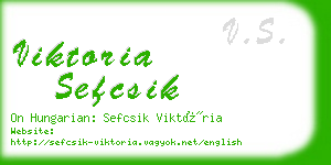 viktoria sefcsik business card